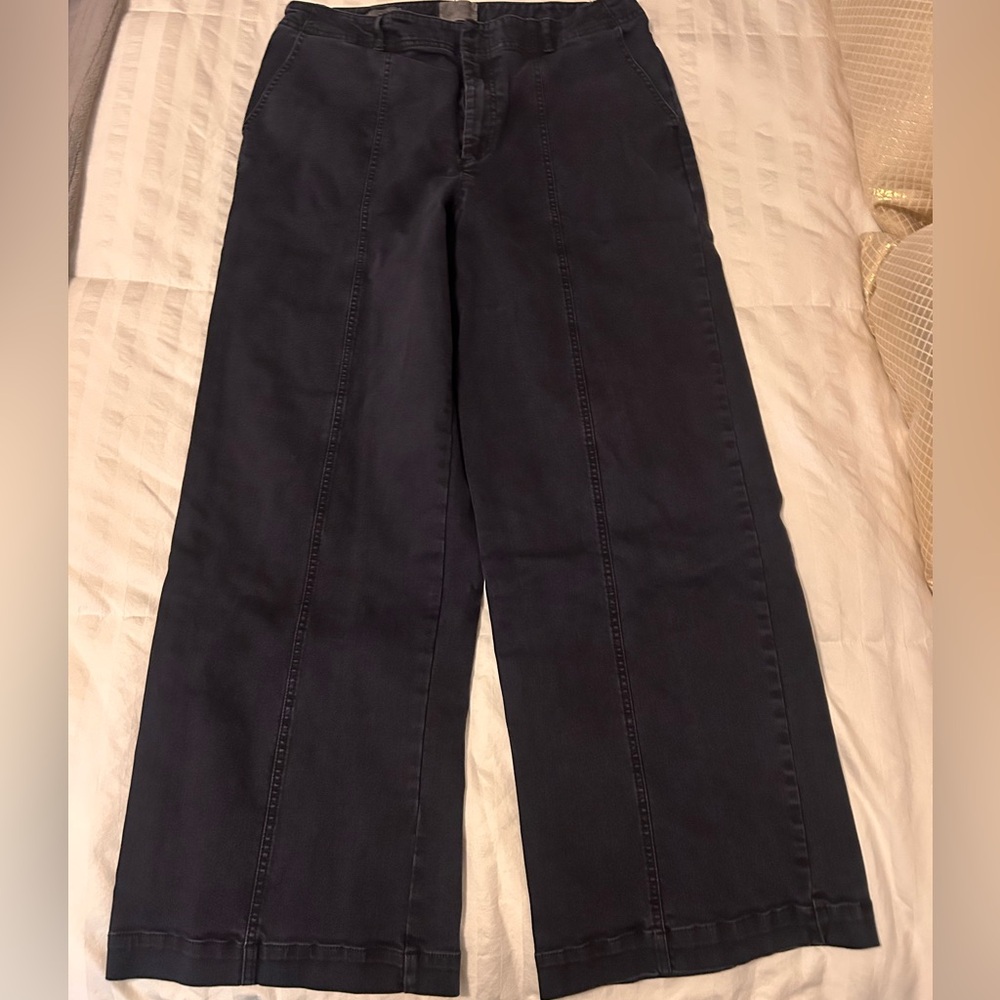 Women's Dark Blue Wide-Leg Pants